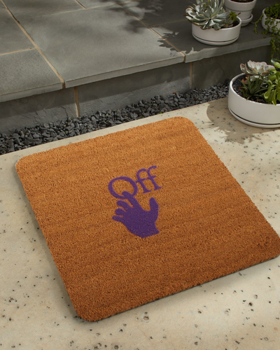 Shop Off-white Hand Logo Doormat