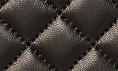 Bruno Magli Diamond Quilt Cashmere Lined Leather Gloves In Black