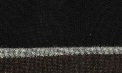 Bruno Magli Cashmere Colorblock Jersey Knit Beanie In Brown Black