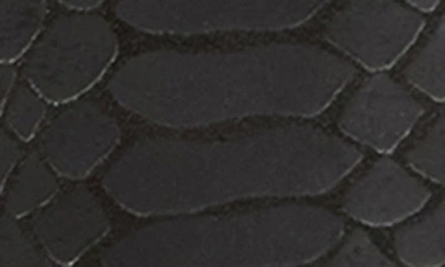 Bruno Magli Snakeskin Embossed Leather Cashmere Lined Gloves In Black