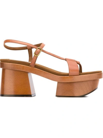 Stella Mccartney Atlea Platform Sandals In Tan