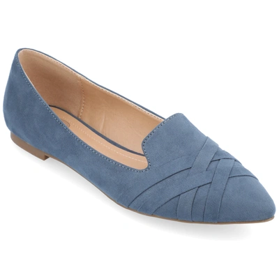 Shop Journee Collection Women's Mindee Flat In Blue