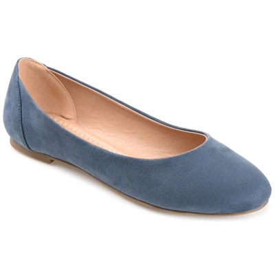 Shop Journee Collection Collection Women's Comfort Kavn Flat In Blue