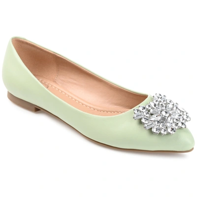 Journee Collection Renzo Womens Pointed Ballet Flats In Green