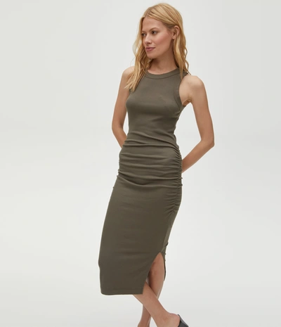 Shop Michael Stars Wren Ribbed Midi Dress In Dolma