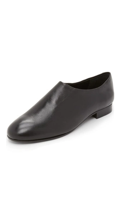 Shop Opening Ceremony Charly Leather Slip On Flats In Black