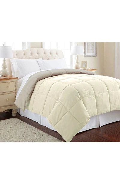Shop Modern Threads Down Alternative Reversible Comforter In Ivory/atmosphere