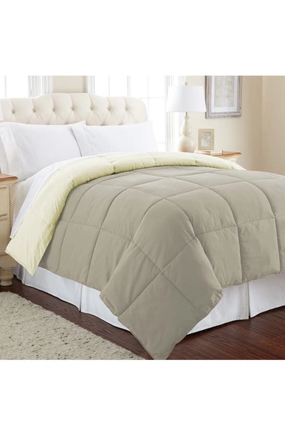 Modern Threads Down Alternative Reversible Comforter In Ivory/atmosphere