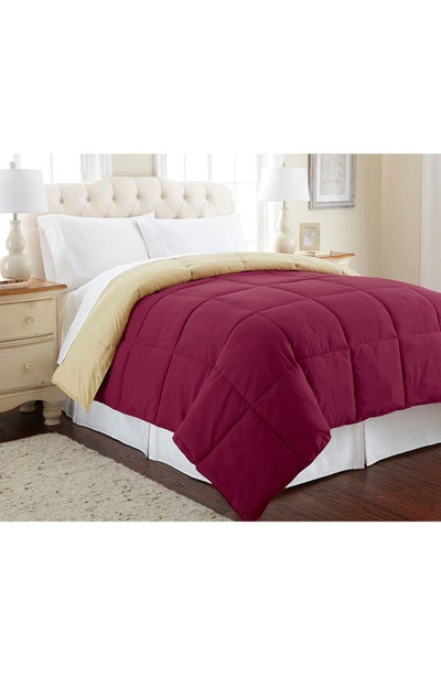 Modern Threads Down Alternative Reversible Comforter In Anemone/wheat