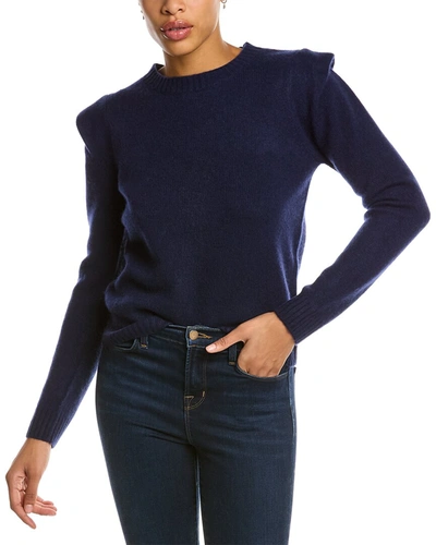 Shop Philosophy Folded Shoulder Cashmere Sweater In Blue