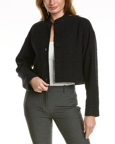 Shop Rebecca Taylor Winter Tweed Jacket In Black
