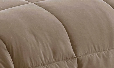 Modern Threads Down Alternative Reversible Comforter In Stone/champagne