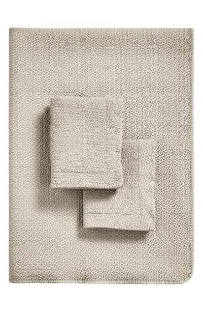 Shop Melange Home Micro Vermechelli Stonewash Quilt Set In Taupe