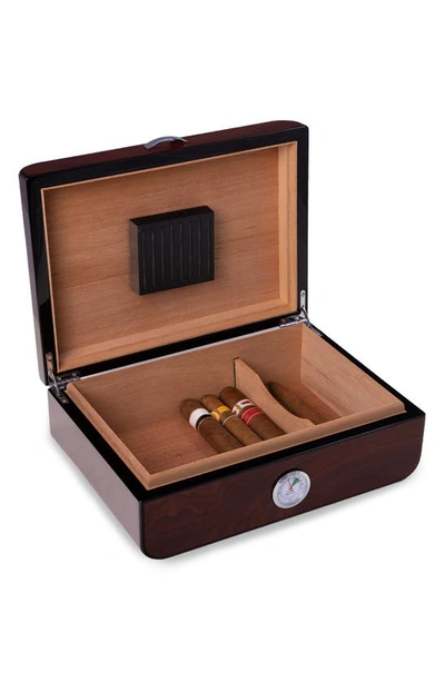 Bey-berk Unisex Gerard 40 Cigar Humidor W/ Hygrometer & Humidistat In Brown