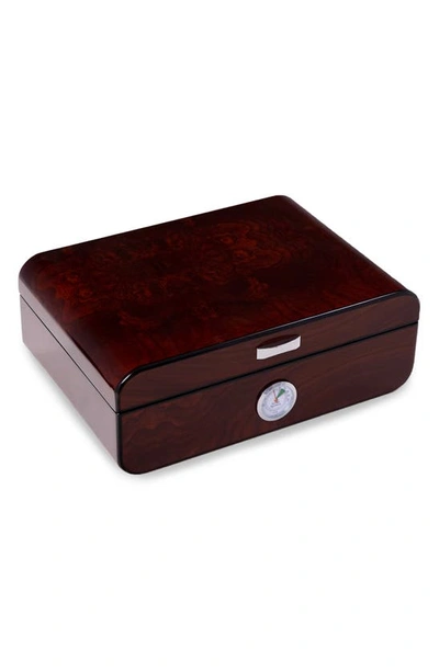 Bey-berk Unisex Gerard 40 Cigar Humidor W/ Hygrometer & Humidistat In Brown