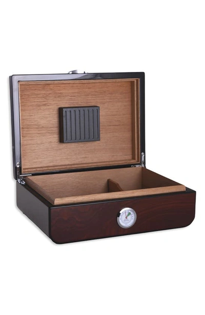 Bey-berk Unisex Gerard 40 Cigar Humidor W/ Hygrometer & Humidistat In Brown