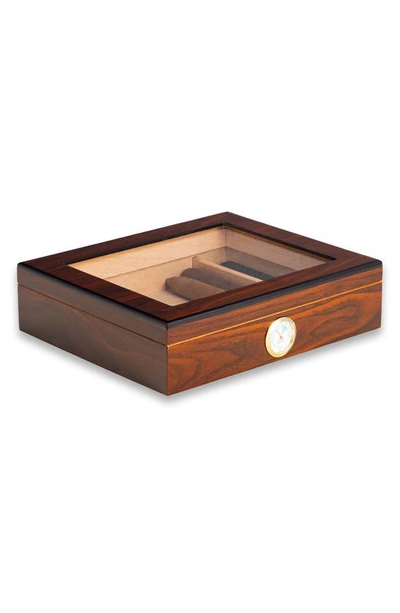 Shop Bey-berk Finley 12 Cigar Humidor In Brown