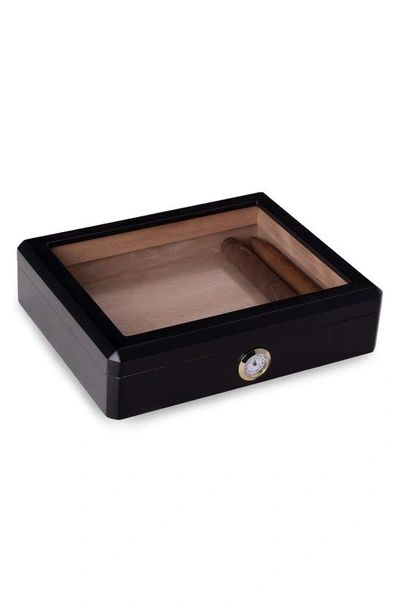 Bey-berk Unisex Wes 8-cigar Humidor W/ Hygrometer In Black