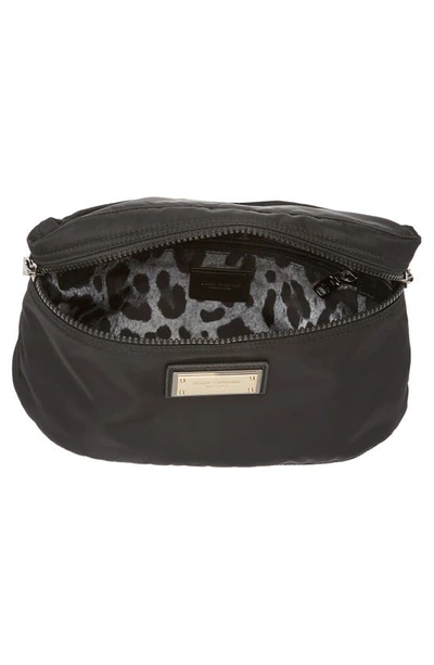 Shop Dolce & Gabbana Logo Plaque Nylon Belt Bag In Nero/ Nero