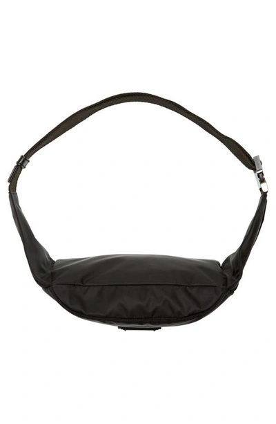 Shop Dolce & Gabbana Logo Plaque Nylon Belt Bag In Nero/ Nero
