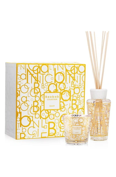 Shop Baobab Collection My First Baobab Aurum Candle & Diffuser Set Usd $135 Value In Gold