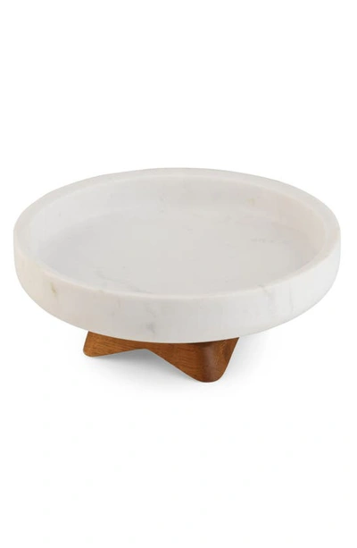 Nambe Chevron Fruit Or Centerpiece Bowl In Brown
