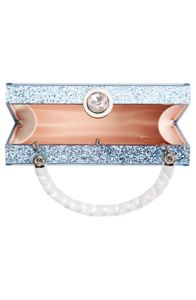 Shop Sophia Webster Cleo Wifey For Lifey Box Clutch In Pearl Blue