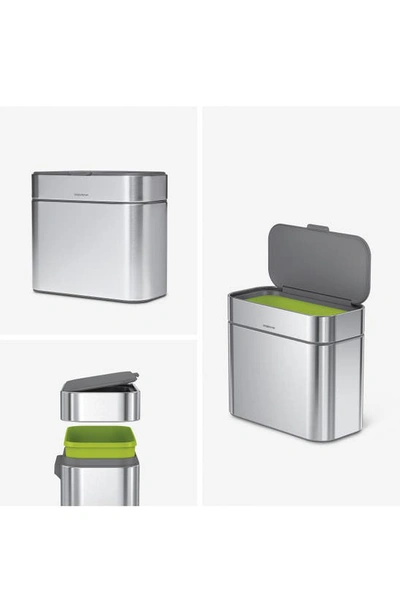 Shop Simplehuman 4-liter Compost Caddy In Brushed Stainless Steel