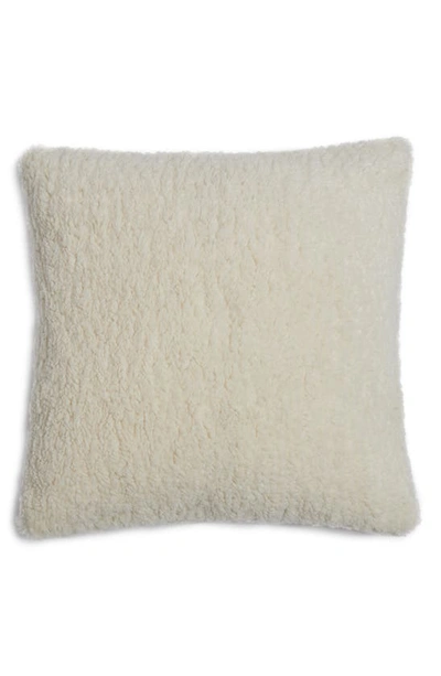 Shop Apparis Gyan Faux Fur Accent Pillow In Blanc