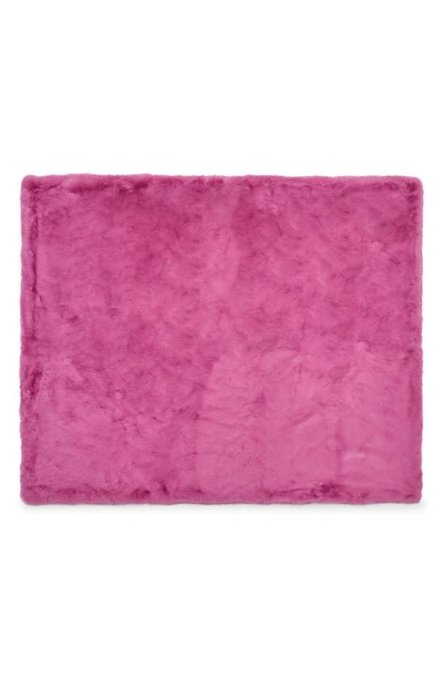 Shop Apparis Shiloh Weighted Faux Fur Throw Blanket In Sugar Pink