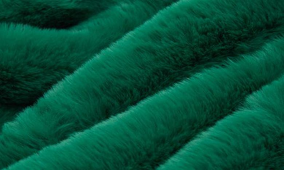 Shop Apparis Shiloh Weighted Faux Fur Throw Blanket In Verdant Green