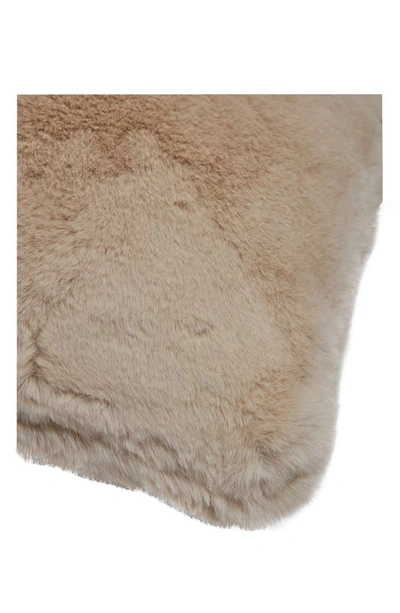 Shop Apparis Cicily Faux Fur Lumbar Pillow In Latte