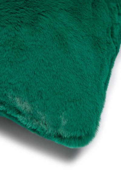 Shop Apparis Cicily Faux Fur Lumbar Pillow Cover In Verdant Green