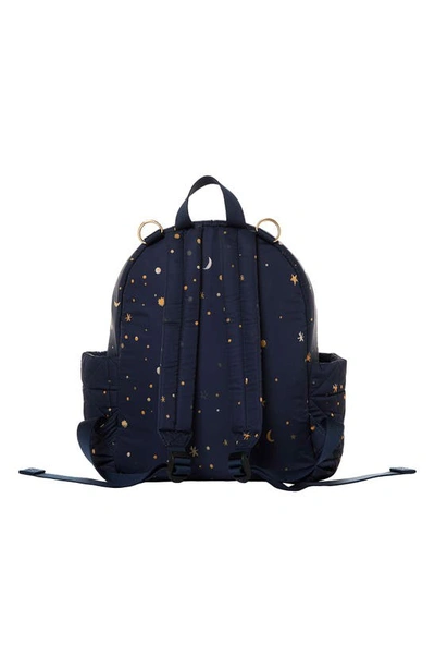 Shop Twelvelittle Little Companion Quilted Nylon Diaper Backpack In Midnight