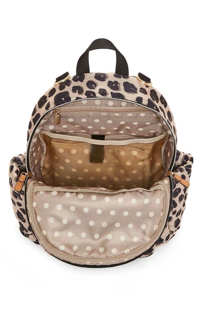 Shop Twelvelittle Little Companion Quilted Nylon Diaper Backpack In Leopard
