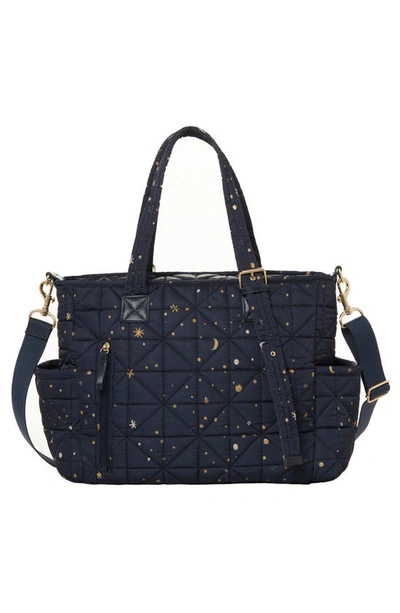 Shop Twelvelittle Companion Carry Love Quilted Diaper Bag In Midnight