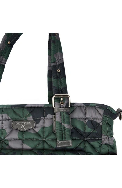 Shop Twelvelittle Companion Carry Love Quilted Diaper Bag In Camo