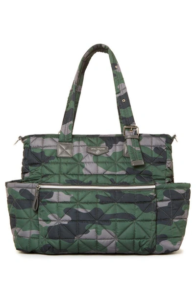 Shop Twelvelittle Companion Carry Love Quilted Diaper Bag In Camo
