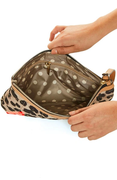 Shop Twelvelittle Companion Water Resistant Diaper Bag Pouch In Leopard