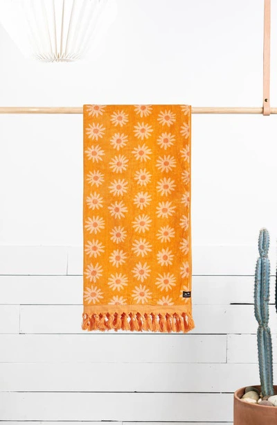 Shop Slowtide Dandy Fringed Towel In Orange