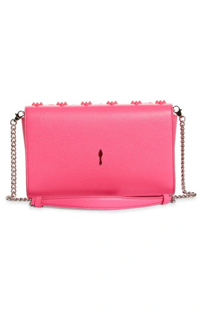 Shop Christian Louboutin Paloma Empire Calfskin Clutch In Poupidou/ Poupidou