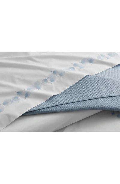 Matouk Basketweave Cotton Sateen Sham In Hazy Blue