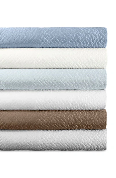 Matouk Basketweave Cotton Sateen Sham In Hazy Blue