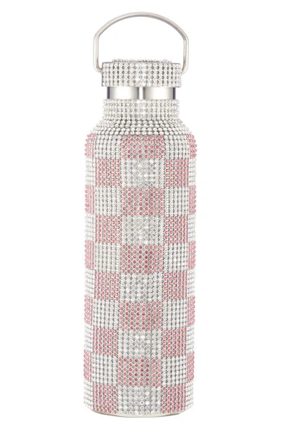 Shop Collina Strada Crystal Embellished Insulated Water Bottle In Pink Clear