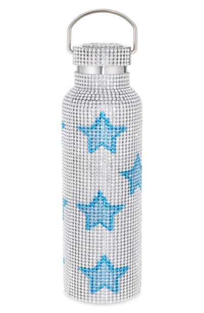 Shop Collina Strada Crystal Embellished Insulated Water Bottle In Blue Star
