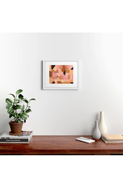 Shop Deny Designs Pink Terracotta Framed Art Print In White Frame
