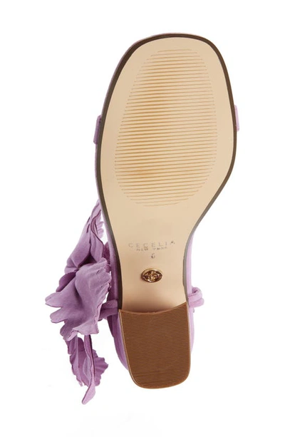 Shop Cecelia New York Hibiscus Sandal In Purple Suede