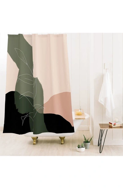 Deny Designs Boho Print Shower Curtain In Beige