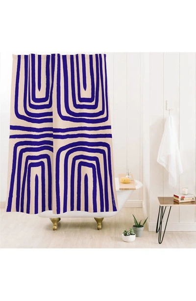 Shop Deny Designs Blue Introspection Shower Curtain