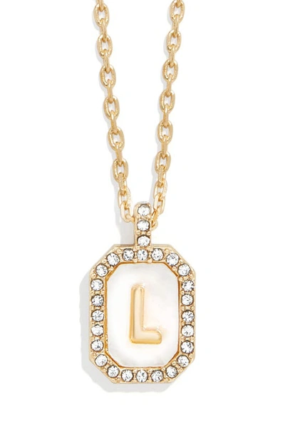 Shop Baublebar Initial Pendant Necklace In White L